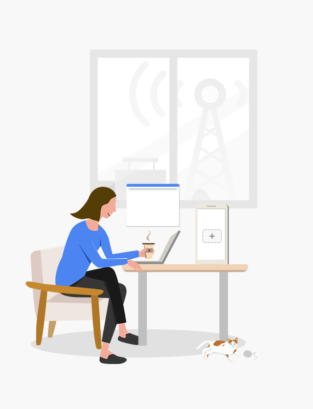 Woman at desk working on laptop