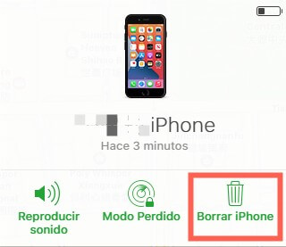 Borrar iPhone en iCloud