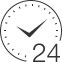 Horloge affichant le numéro 24