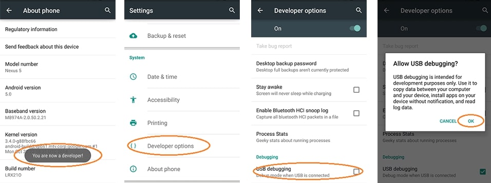 Connect Huawei to a Computer via USB Debugging
