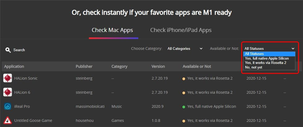 Check If Apps are M1 Ready Instantly