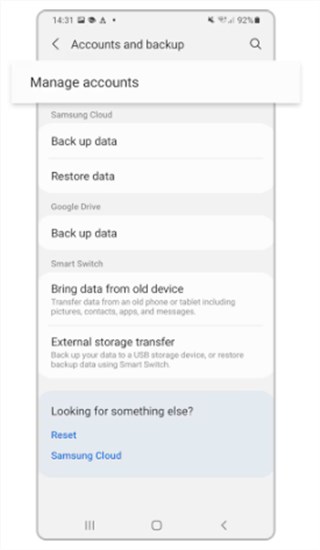 Tap Manage Account
