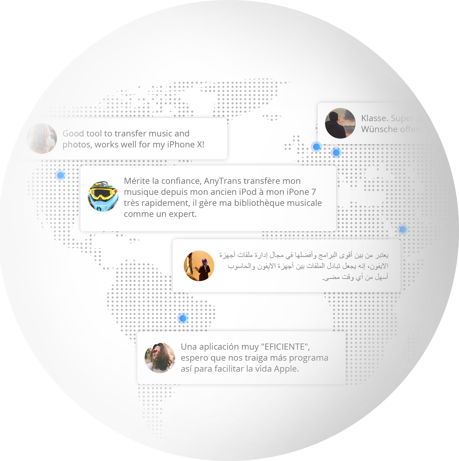 White circle with people
