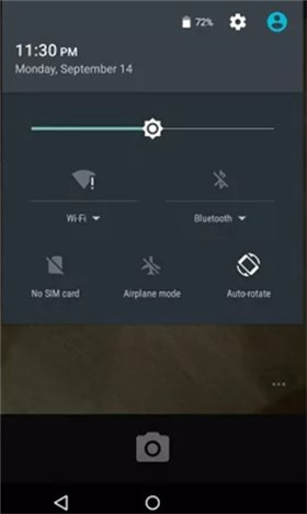 Open Camera and Pull Down Notification Panel
