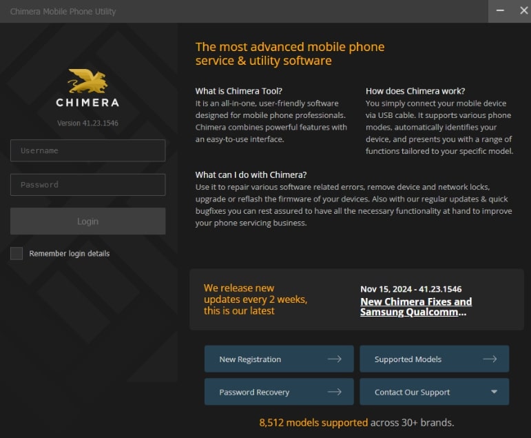 Sign in Your Chimera Tool Account