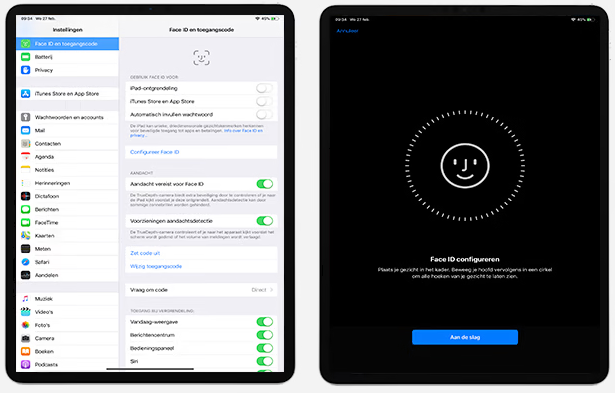 Activez FaceID sur iPad