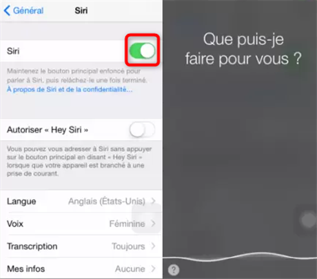 Activez Siri