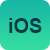 Green background with iOS