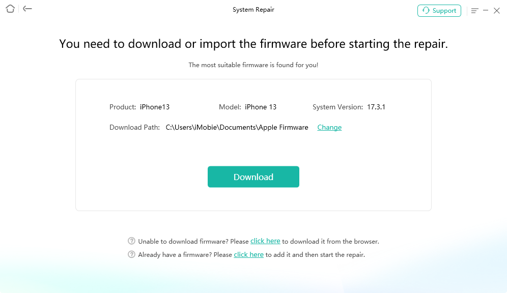 AnyFix Download Firmware