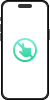 Telefone com seta verde