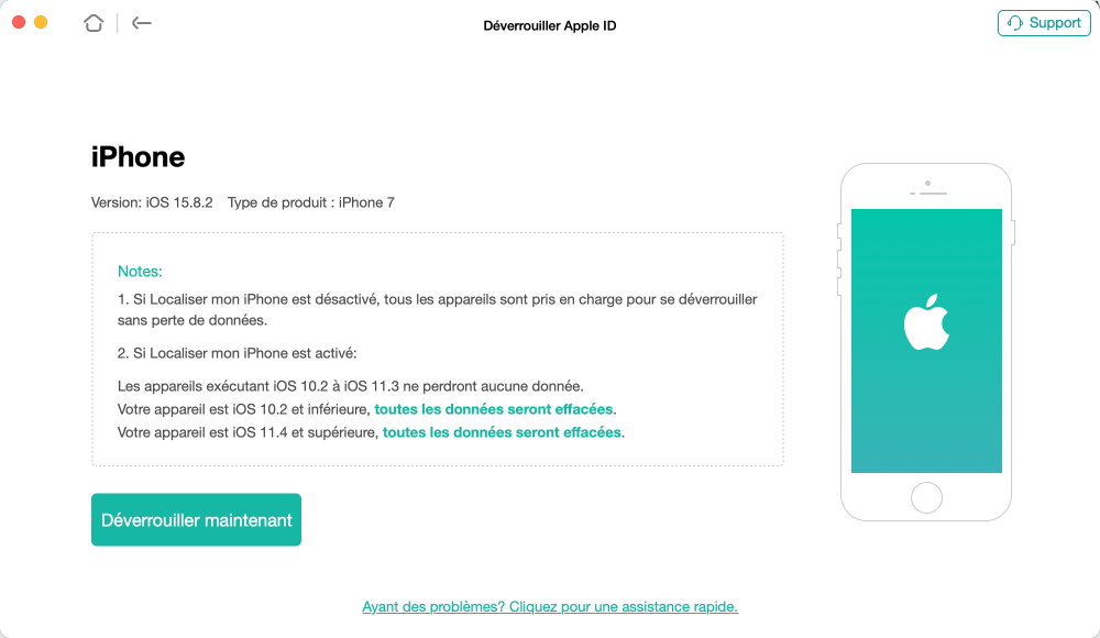 iPhone avec écran vert