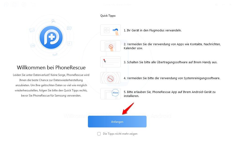 Android Daten wiederherstellen nach Werkeinstellung – ohne Backup