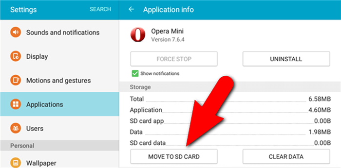 Transfer Apps to SD Card