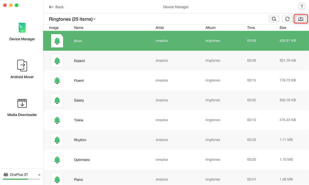 Android Move Files to SD Card Using AnyTrans for Android - Step 3
