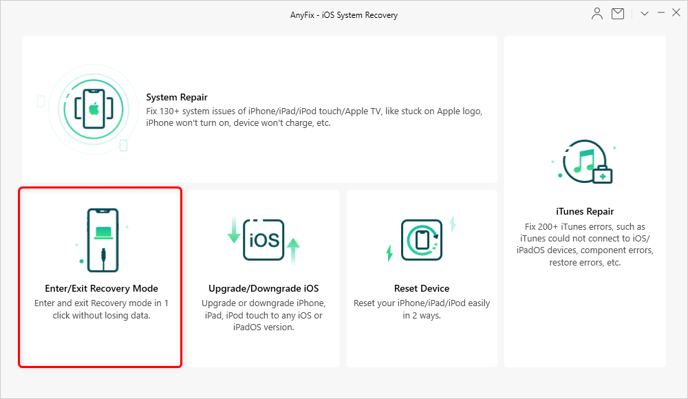 Choose Enter/Exit Recovery Mode