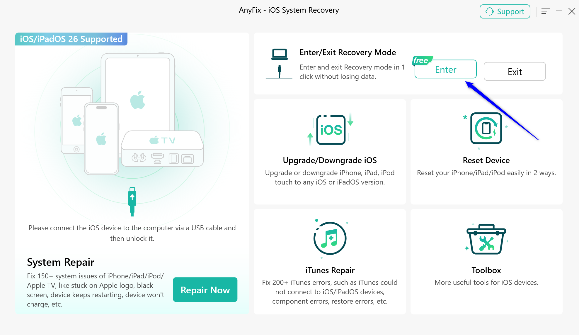 Cell phone with device settings