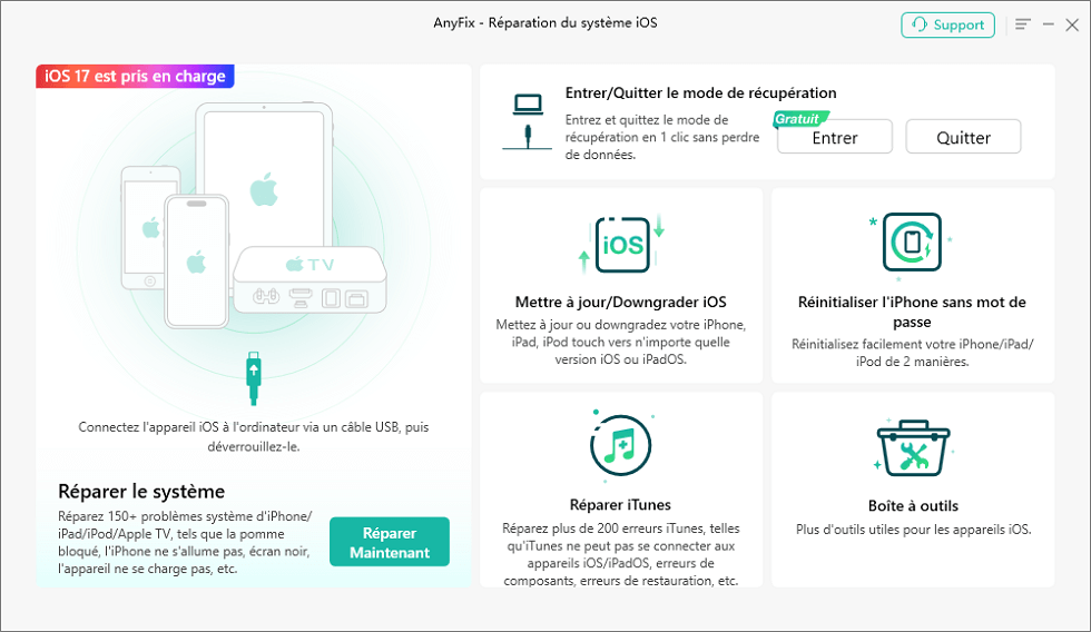 AnyFix - Page d'accueil