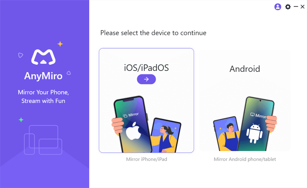 Choisissez iOS/iPad OS