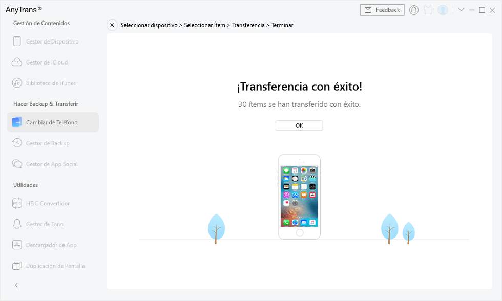 Transferir datos de un Android a iPhone con éxito