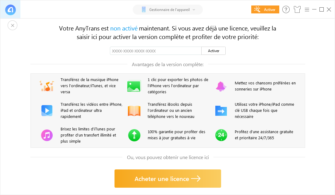 Page Web avec capture décran du message