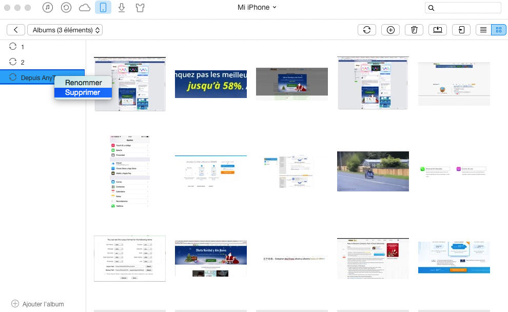 upprimer le dossier indÃ©sirable de photo