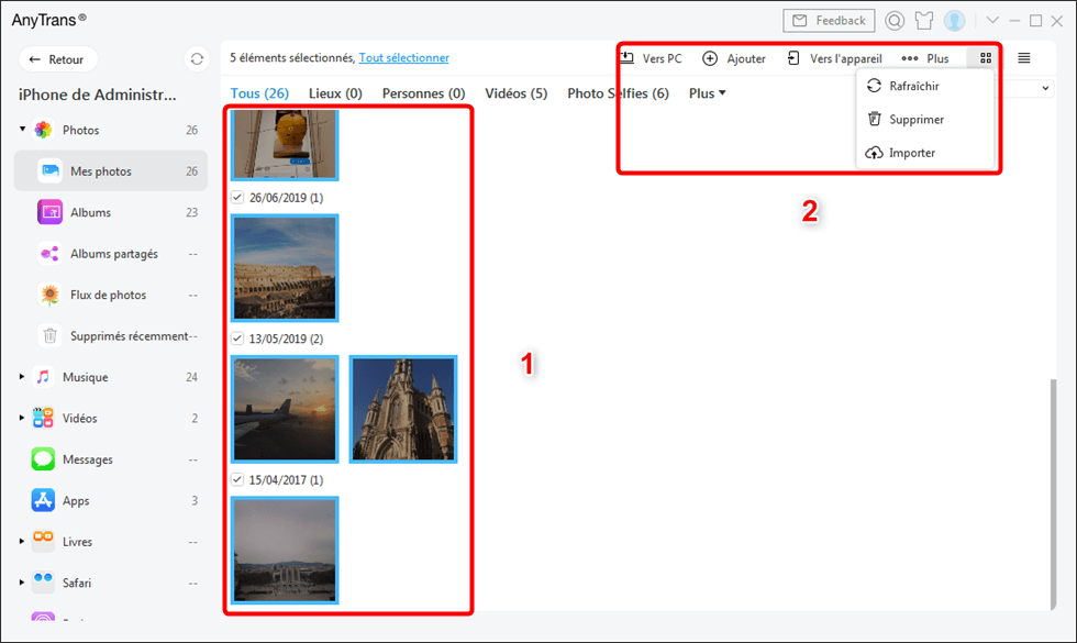 Gérer les photos iPhone avec AnyTrans