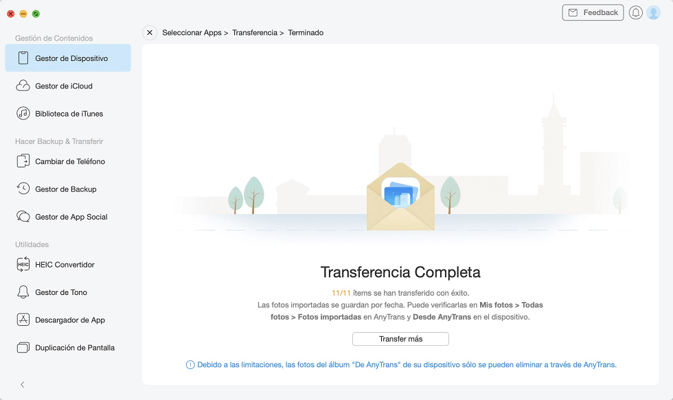 Cómo pasar fotos de Mac a iPhone con éxito con AnyTrans