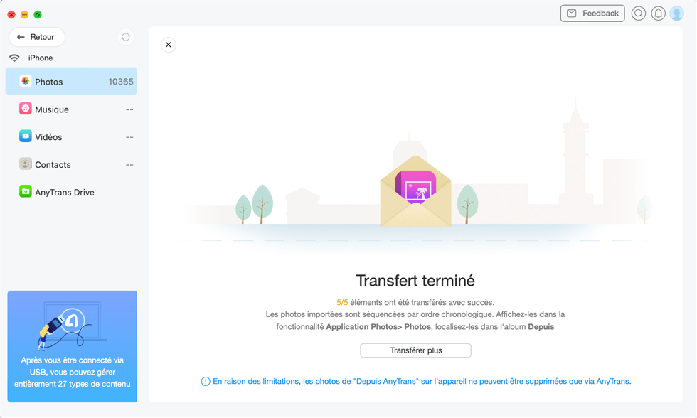 Transfert terminé