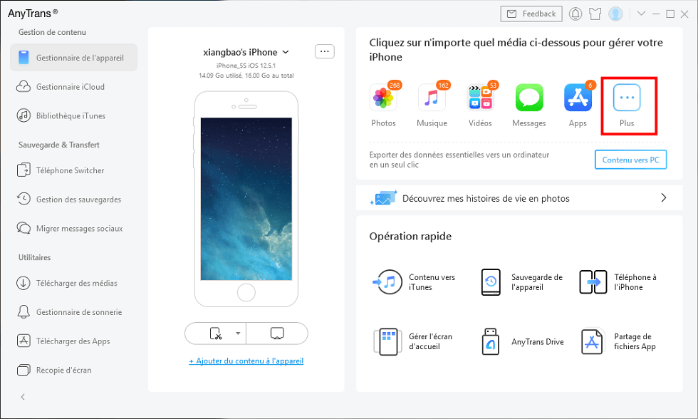 Gérer votre données iOS