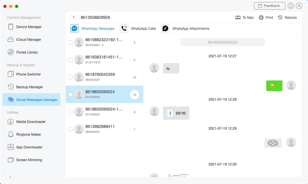 AnyTrans - WhatsApp-Nachrichten-von-Google-Drive-Backup wiederherstellen