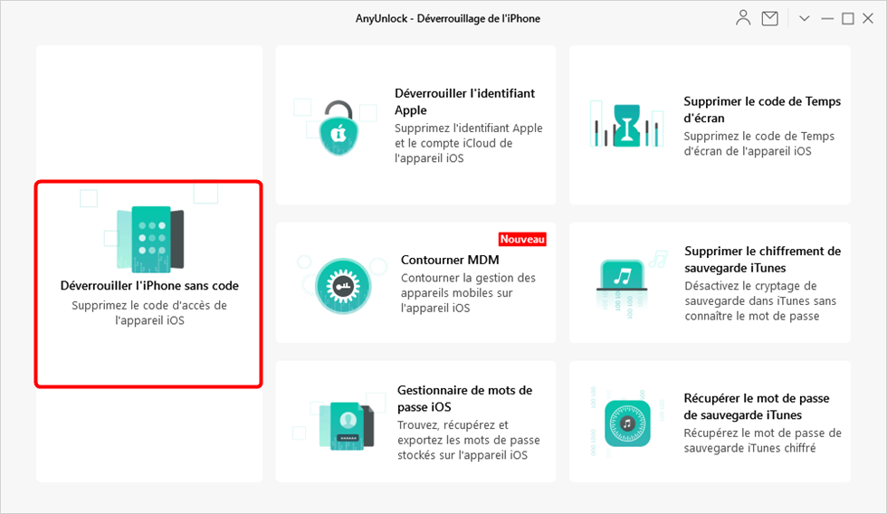 Déverrouiller l'iPhone sans code