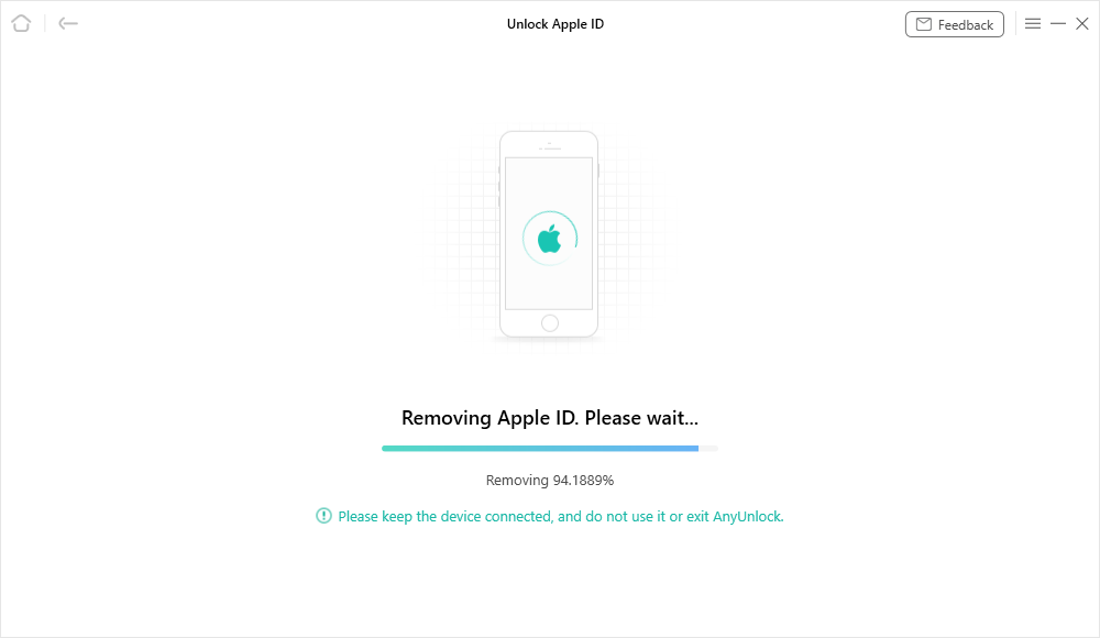 iPhone account displayed