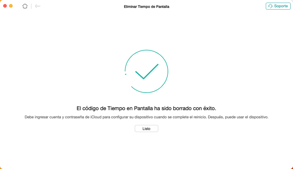 Espera unos segundos a que se complete el proceso