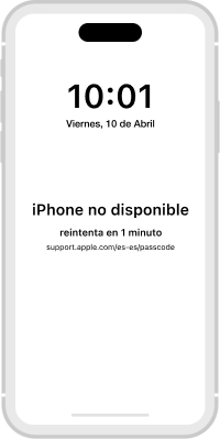 iPhone con iPhone no disponible