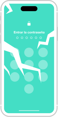 Celular con Entra la Contraseña