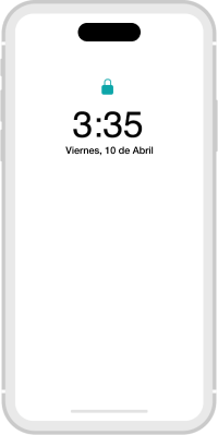 Teléfono blanco con cerradura