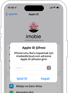 iPhone, iMobie uygulamasını gösteriyor