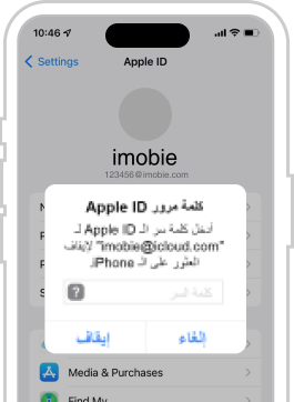 iPhone مع رسالة iMobie
