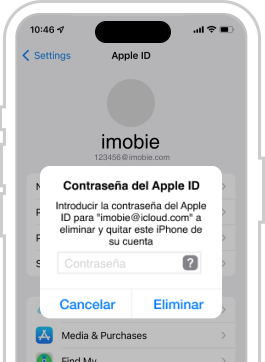 iPhone con aplicación iMobie