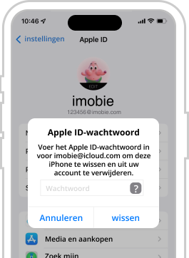 Iphone met imobie-app