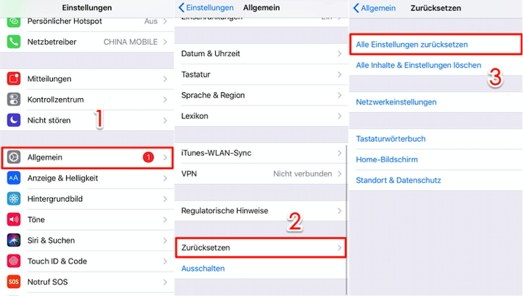 Backup Passwort vom Apple vergessen – Einstellungen zurücksetzen
