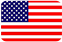American flag on white background