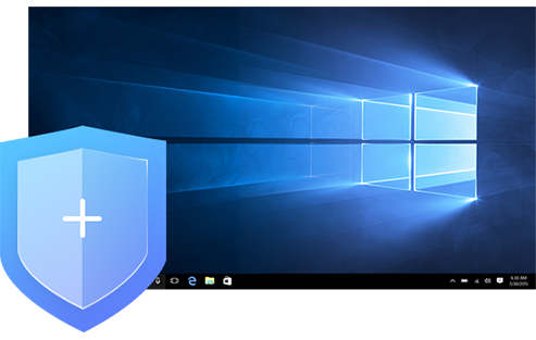 Computer screen with shield