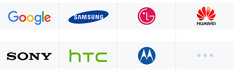 Logos on white background