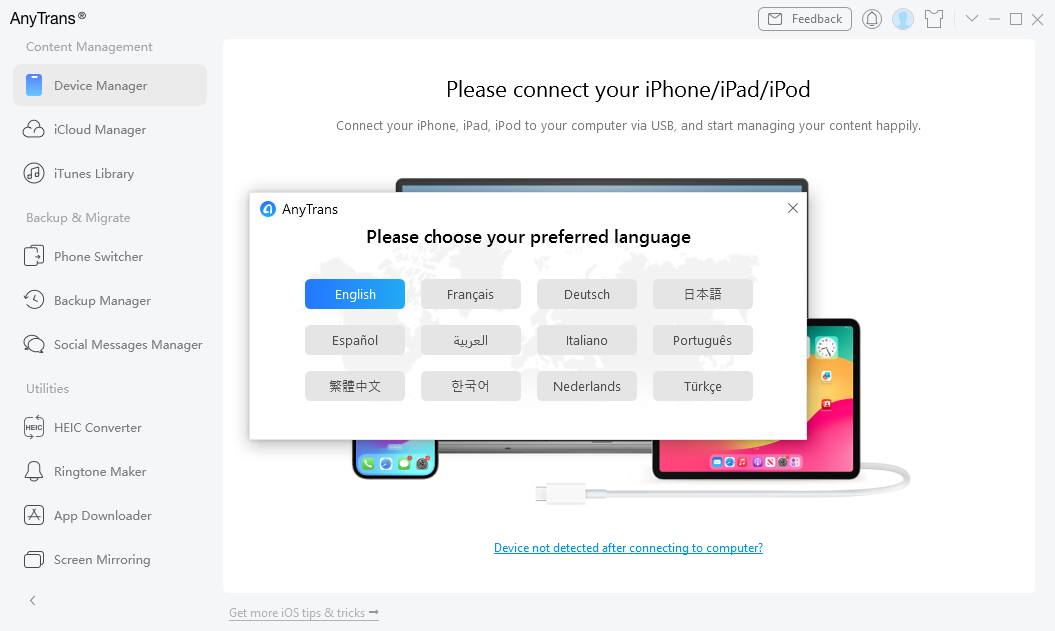 Choose Your Preferred Language