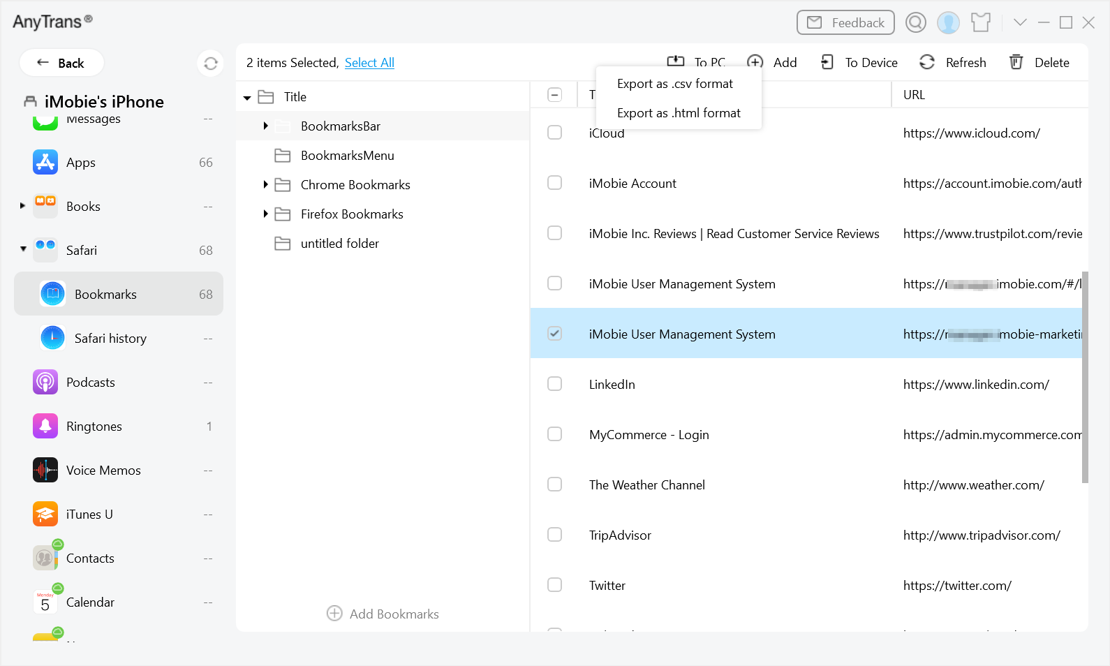 Set the Output Format For Your Personal Data