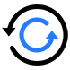 Blue circle on black background