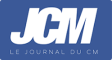 JCM logo on blue background