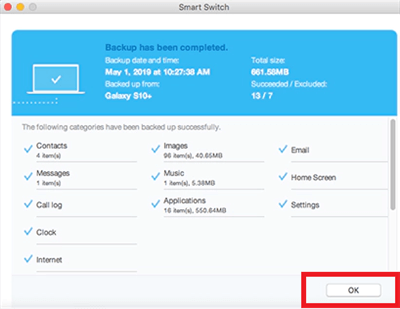 Use Samsung Smart Switch to backup Samsung Phone to PC