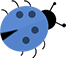 Blaues Flugzeug fliegt
